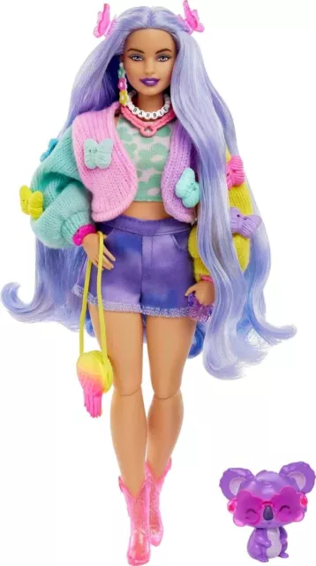 Barbie Bambola Capelli Lavanda Maglione Farfalla Edizione Speciale Collezione