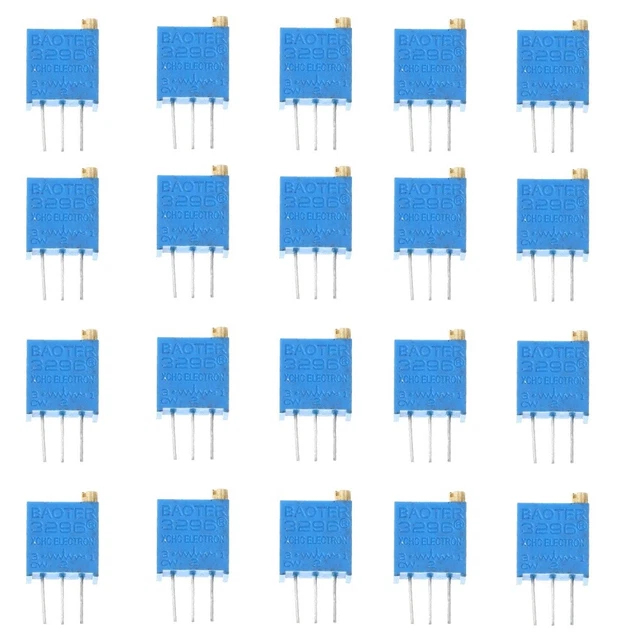 20 Pcs Replacement Potentiometer Portable Glass Glaze Film Potentiometer Kit