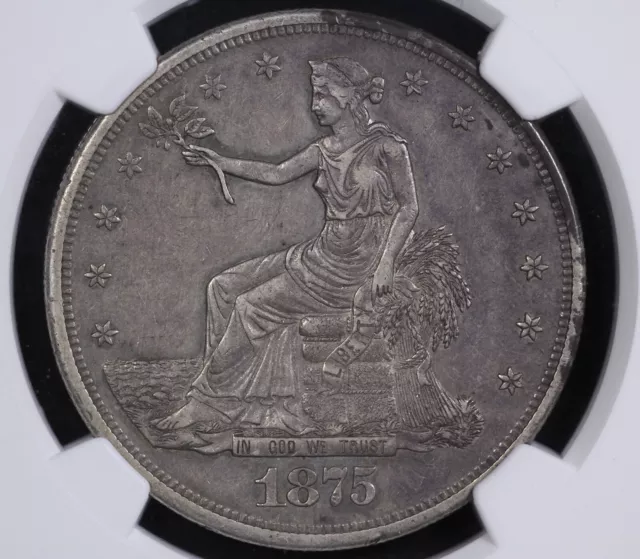 1875-CC Trade Dollar T$1 NGC AU 53 2