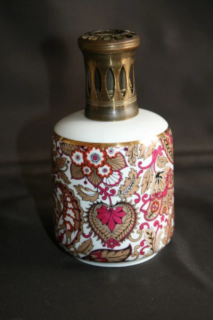 LAMPE BERGER ancienne PARIS Porcelaine PILLIVUYT KP Cachemire