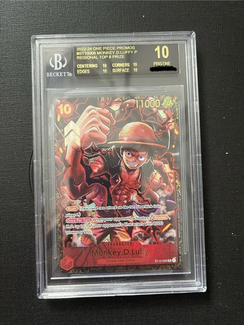 BGS 10 BLACK Label Monkey D. Luffy Regional Top 8 Prize ST10-006