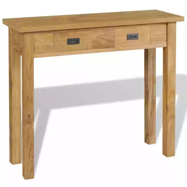 Konsolentisch Massivholz Teak 90×30×80 cm DE Neu