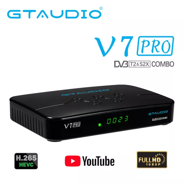 Digital Satellite Receiver Decoder Full HD DVB-S2X/T2 Sat TV Box Combo Tuner PVR