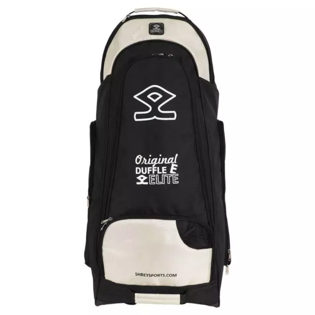 2024 Shrey Elite Black Ivory Wheelie Duffle Cricket Bag Size 91cm x 36cm x 40cm