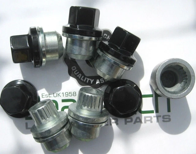 LAND ROVER DEFENDER 90, Discovery 1, Wheel LOCKING Nuts X5,BLACK, For Alloy Rims £50.89