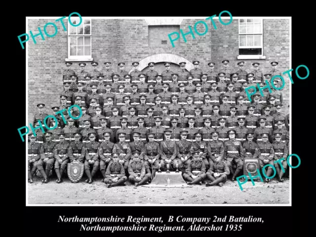 OLD 8x6 HISTORIC MILITARY PHOTO OF NORTHAMPTONSHIRE REGIMENT 2nd BATTALION 1934