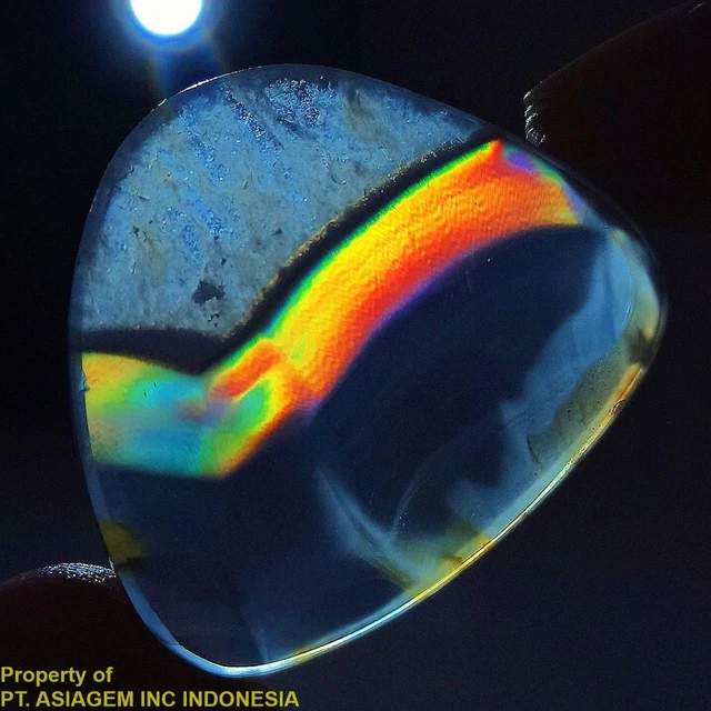 29ct 'A' Grade Rainbow IRIS AGATE ~Multi-Color Fire~ 1-of-a-kind ~100% Natural