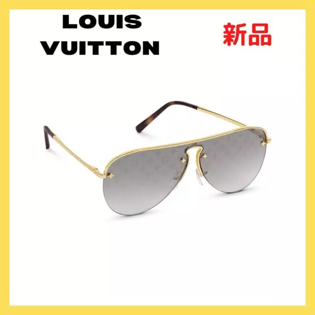 LOUIS VUITTON GREASE Gold Monogram Sunglasses Grey Gradient Z1045W Womens  $650.00 - PicClick