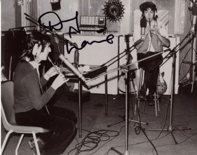 Denny Laine I/P signed b/w photo with Paul McCartney Moody Blues Wings w/Coa