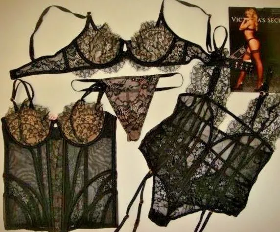 Victoria's Secret 34B,34C BRA SET+GARTER SLIP corset+S PINK SATIN