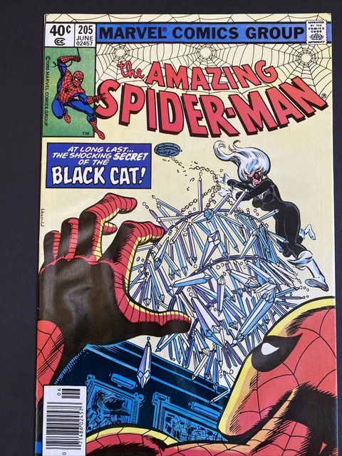 The Amazing Spider-Man #205 (1980 Marvel Comics) Black Cat F/VF