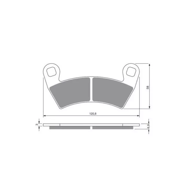 Plaquettes de frein Av Ga ou Av Dr Polaris RZR 800 4  RGE EPS inter 2010 - 2014