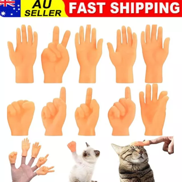 3/6Pcs Mini Finger Hands Tiny Puppets Props Play Toy Kids Cat Pet Party Game Toy