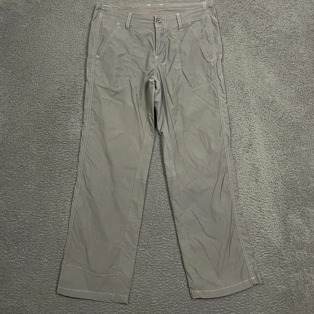 Kuhl Pants Womens 8 Gray Drawstring Hiking Outdoor Lightweight Travel 32x29