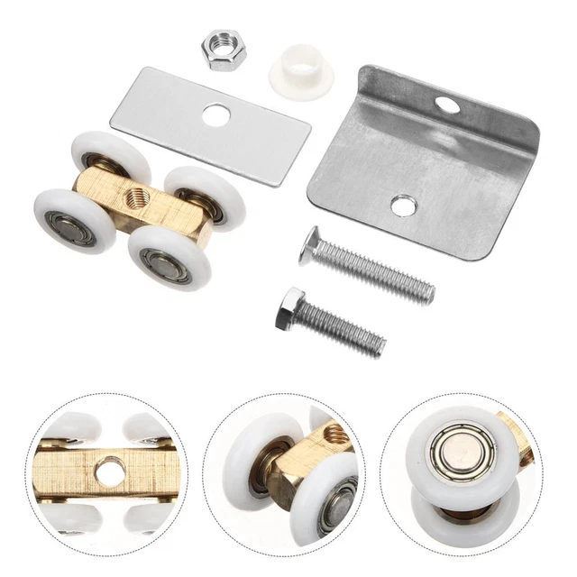 Lot De 2 Poulies Coulissantes Anti-Rouille Acier Galvanisé + Roulements Téflon – 35 Kg Max – Pour Rails Porte, Toiles PVC, Stores Extérieurs
