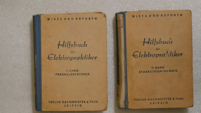 Wietz und Erfurth : Hilfsbuch für Elektropraktiker Band 1 und Band 2