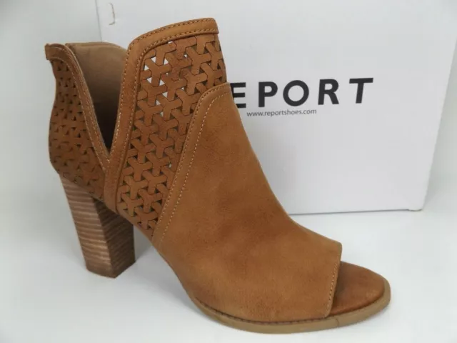 LUCKY BRAND WOMENS LP LARETAH Taupe Peep Toe Block Heel Ankle