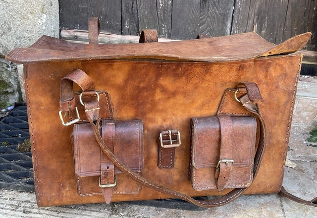 ANCIEN SAC DE Docteur En Cuir / Malette De Voyage / Sacoche Valise EUR