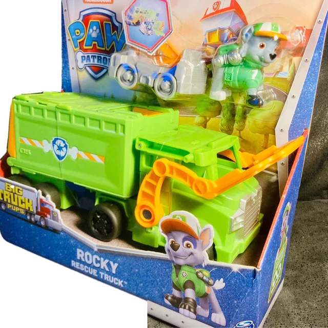 NICK JR PAW Patrol BIG TRUCK Pups ROCKY RESCUE Recycle VEHICLE & ACTION