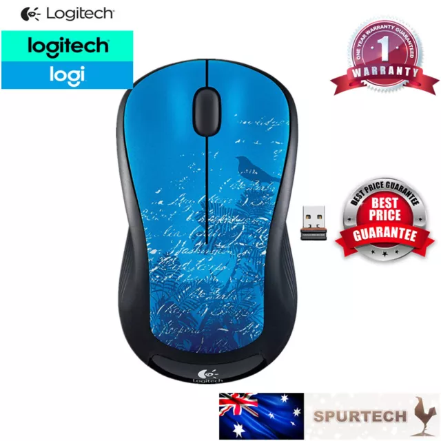 Logitech M325 Wireless Mouse Artist Collection Blue Indigo