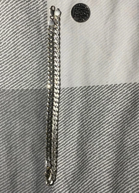 Luxury Curb Chain Necklace 925 Sterling Silver 8MM Thick Solid 18" Inch 32g