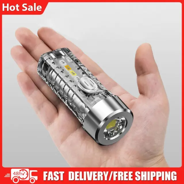 Keychain Flashlight USB Rechargeable Keychain Lamp 3 Gears for Outdoor Emergency