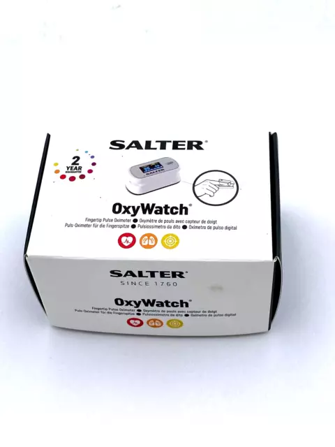 10 pc . Salter OxyWatch Fingertip Pulse Oximeter Blood Oxygen Heartbeat Monitor