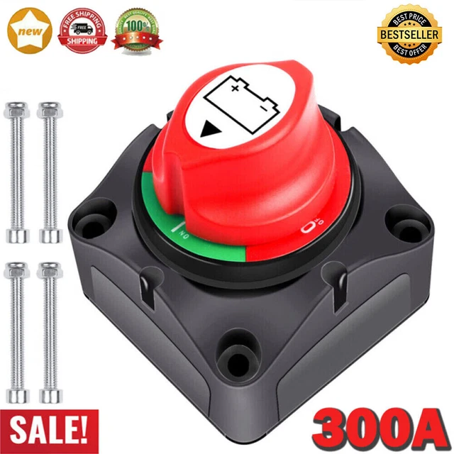 300 A Interruttore Batteria Isolatore Tagliato Uccidere Per Knob Marine Barca Camper Camion 12 V
