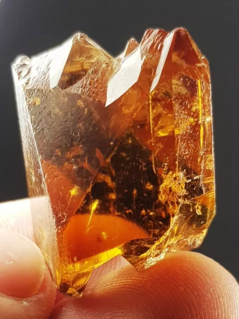 122 Ct Faceted Honey Color Topaz Water Etched Crystal From Pakistan