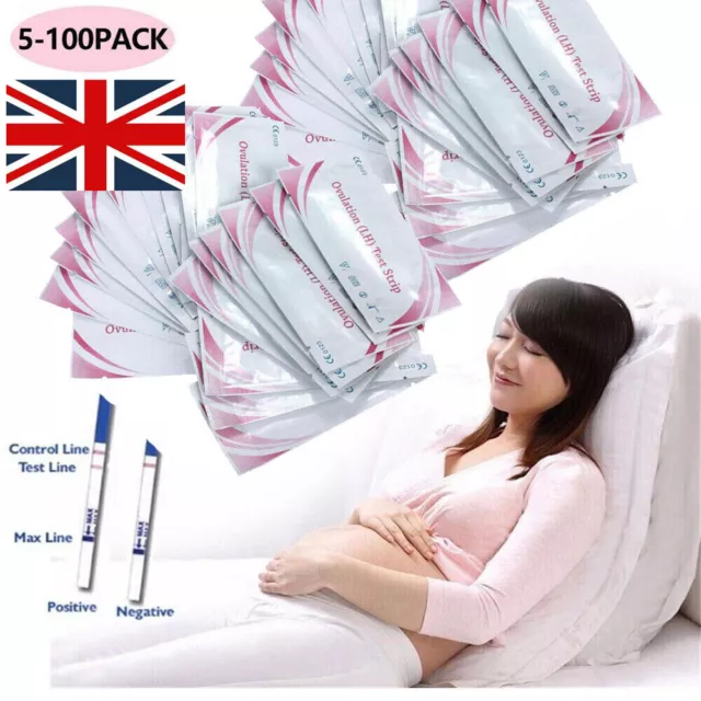 100X ULTRA SENSITIVE OVULATION / FERTILITY TEST STRIPS 20mIU HOME URINE TESTING