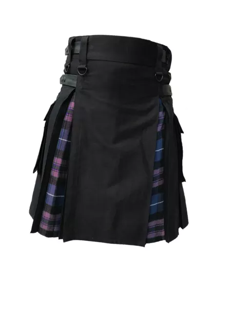 Men's Hybrid Leather Straps, Cotton & Tartan (Pride Of Scotland) Utility Kilt 3