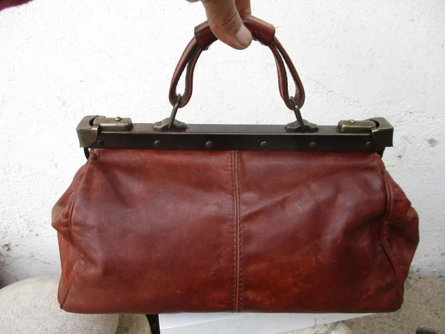 Vintage in Leder Arzt weibliche schöne Handtasche medizinische Hausbesuch