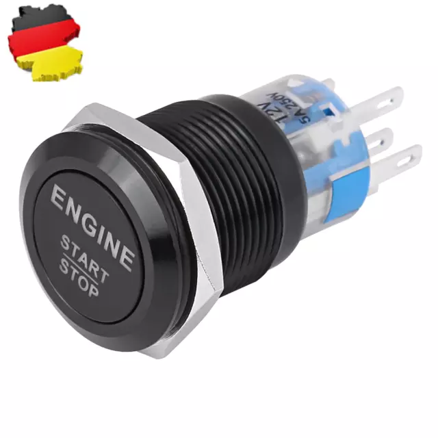 12V LED Universal Auto Motor Startknopf Druckschalter Zündung Starter Schalter.