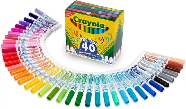 Crayola® Ultra-Clean Washable Markers, Broad Bullet Tip, Assorted