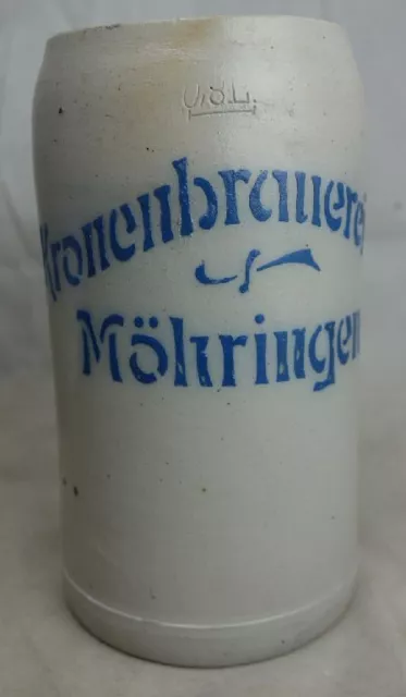 alter Bierkrug Kronenbrauerei Möhringen 0,8 L