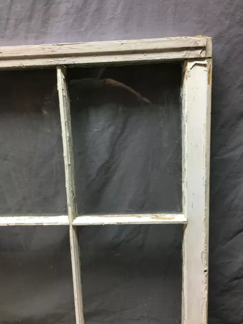 1 Antique 8 Lite Window Sash 27" x 40" Shabby White Old Chic Vintage 1163-20B 3