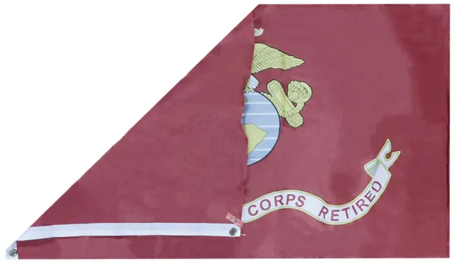 3X5 US MARINE Corps Retired EGA Red Premium Flag Banner OFFICIALLY ...