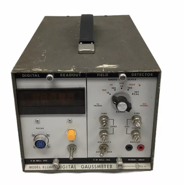 F. W. Bell | Digital Gaussmeter | 811AB | Readout + Field Detector 8510 w/Cable