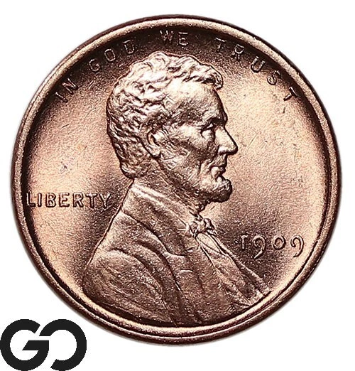 1909 VDB Lincoln Cent Wheat Penny, Lustrous Red Solid Gem BU++, RD ** Free S/H!