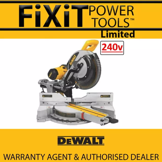 DeWALT DWS780 240V 305mm Double Bevel Sliding Cut Mitre Saw (DW718XPS) RW