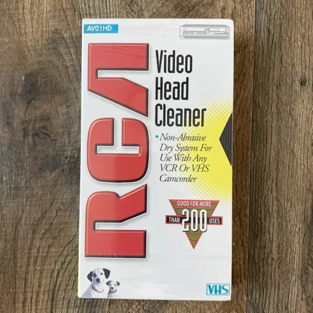 RCA VHS Video Head Cleaner AV01HD Non-Abrasive Dry System New & Factory Sealed