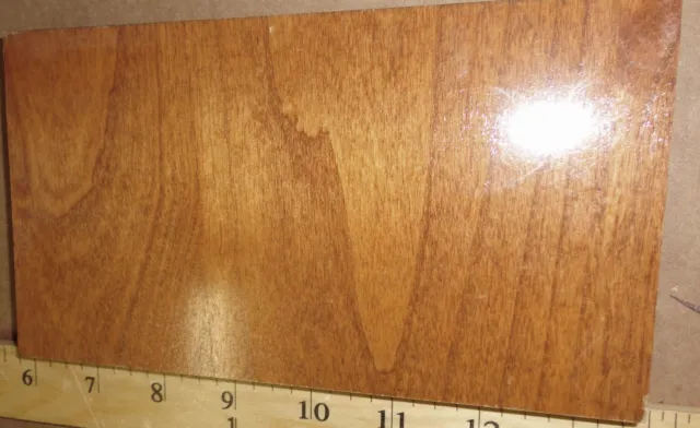 Cherry prefinished wood veneer on lumber board sample 7" x 4" x 5/8" thick