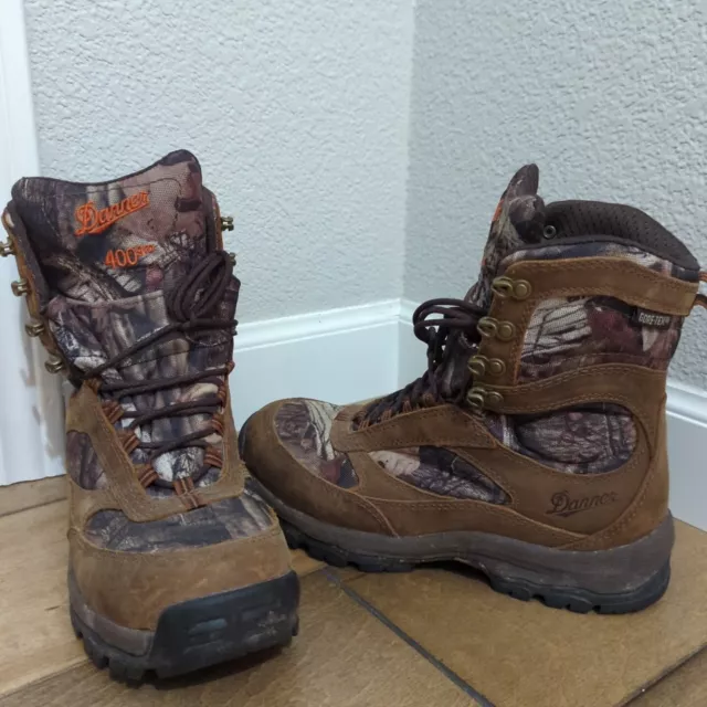 Danner Gore Tex 400g Insulated High Ground 8" Mossy Oak Camo Leather Womens 6