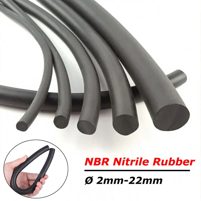 Striscia di tenuta in gomma nitrilica NBR barra rotonda solida Ø 2 mm-22 mm cavo di tenuta o-ring