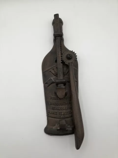 Vintage Cast Iron Wall Mounted Wine Bottle Opener