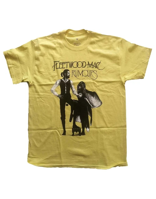 Fleetwood Mac T Shirt Rumours Band Logo new Official Mens Yellow