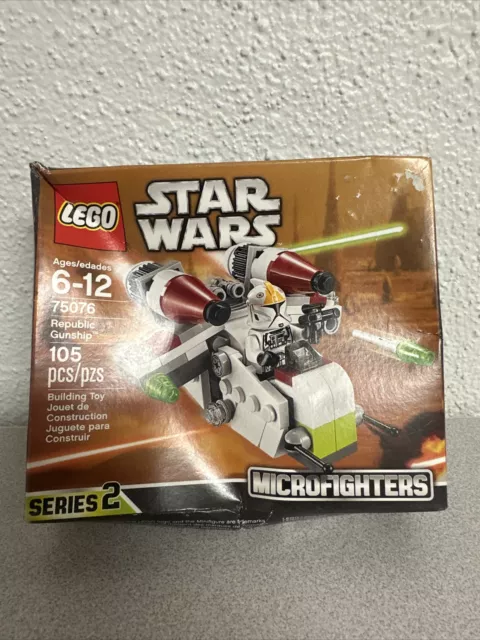 LEGO Star Wars Microfighter 75076 Republic Gunship Distressed Box Read Desc Pics