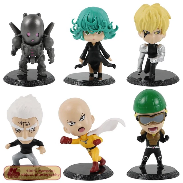 Anime One Punch Man Saitama Genos BANGU Tatsumaki 6Pcs PVC Figure Statue Gift