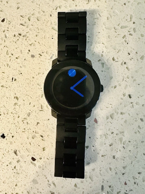 MOVADO 3600099 BOLD Watch for Men Black With Blue Dot 265.00 PicClick