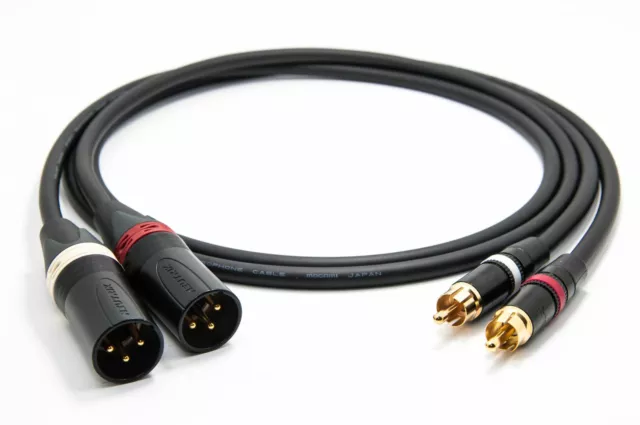 Enoaudio Mogami 2534 Stéréo Paire (L, R) Câble Rean Or Prise Rca - XLR Mâle